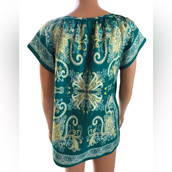 LOFT Bandana Handkerchief Blouse size XS - Picture 2 of 6